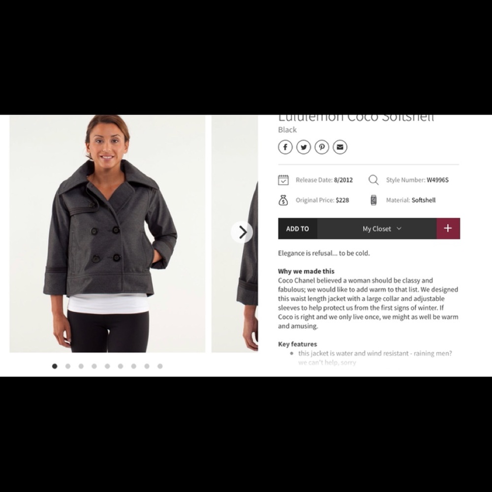 Lululemon Coco Soft Shell Coat - image 1